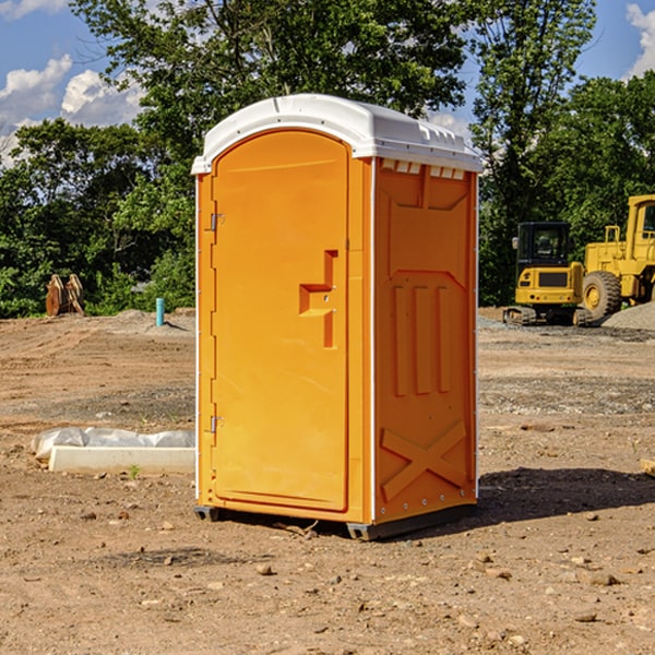 how often are the porta potties cleaned and serviced during a rental period in East Washington